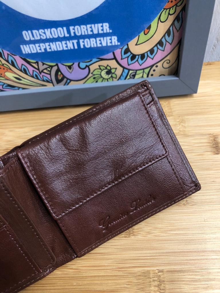 Lambretta Classic Leather Wallet - Brown