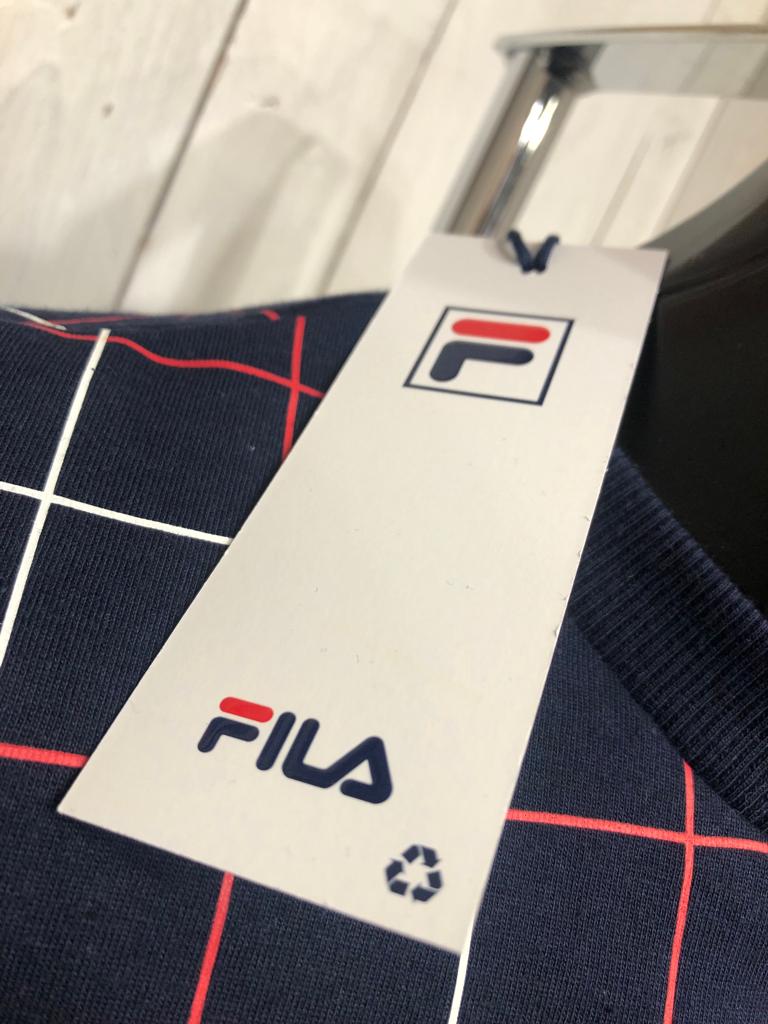 Fila Check Print Tee - Navy / Red (Limited Edition Colour)