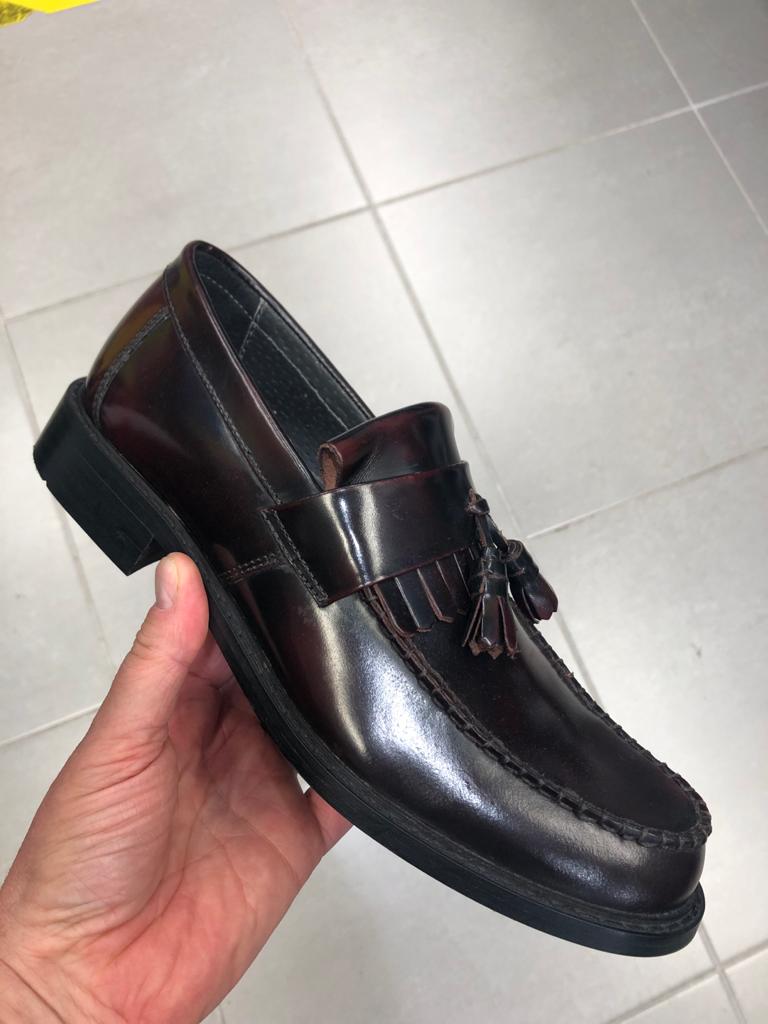 Leather Tassel Loafers - Oxblood