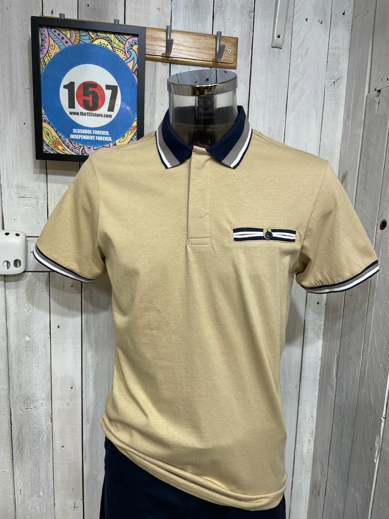 Eastside Selma Tipped Mod Polo - Oatmilk