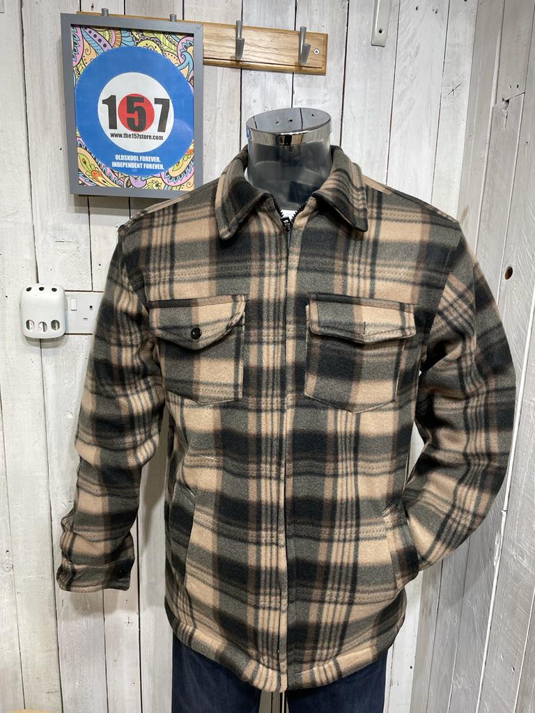 Eastside Canada Fleece Lined Trucker Jacket - Sand Grey