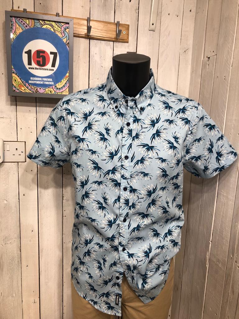 Harper Lush Hawaiian Shirt - Blue Grey