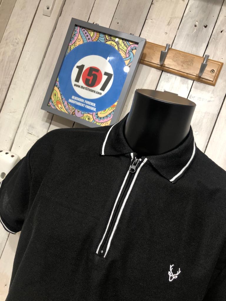 Willis Zip Polo - Black