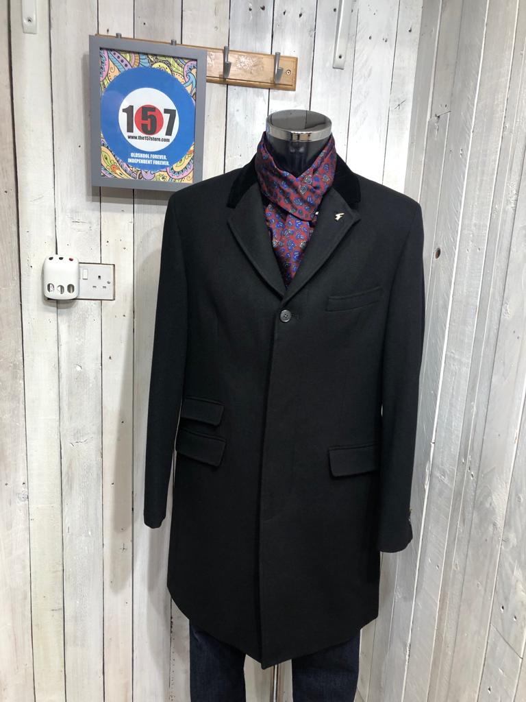 Gabicci Vintage Overcoat - Black