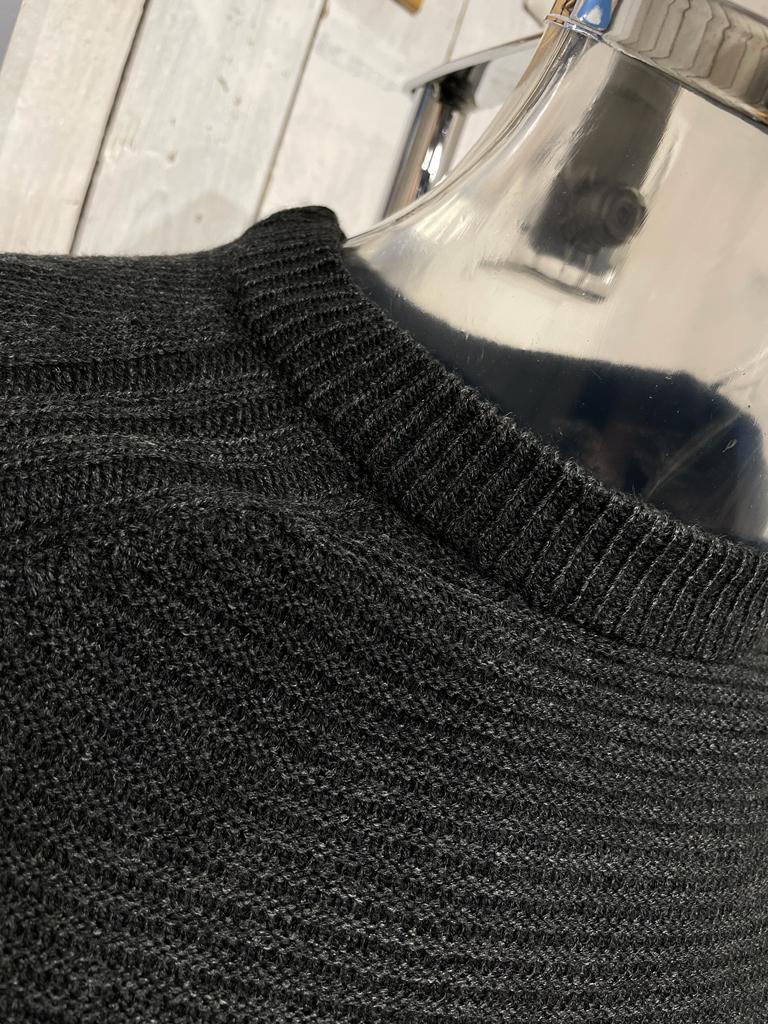 Eastside Kensington Raglan Knit Jumper - Charcoal Grey