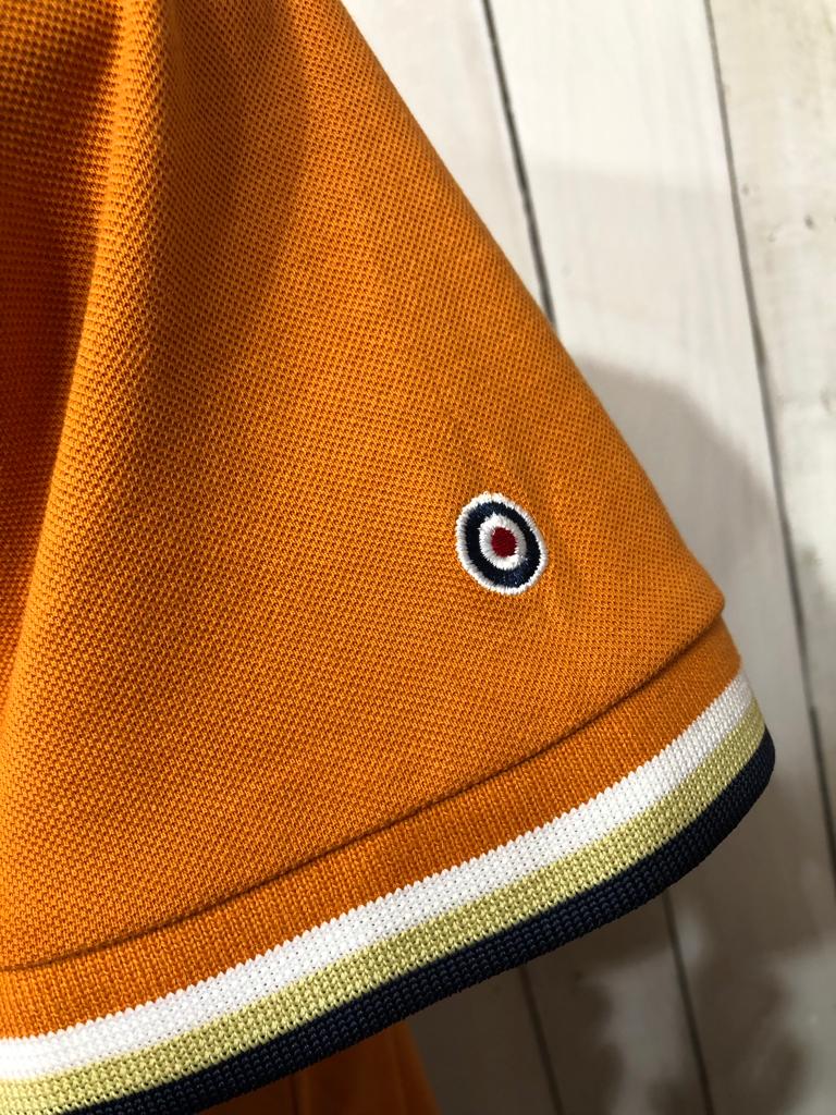 Lambretta Triple Tipped Polo - Marmalade Pampus - SMALL ONLY