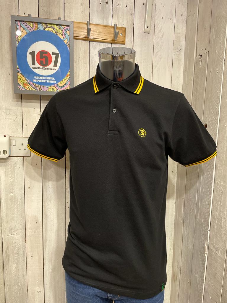 Trojan Tipped Polo - Black Gold