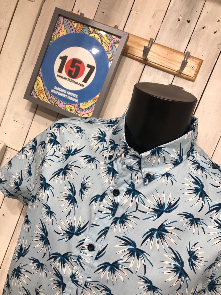 Harper Lush Hawaiian Shirt - Blue Grey